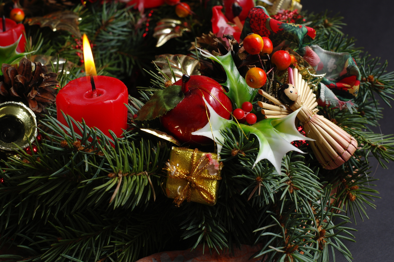 Adventní věnec - krok 1