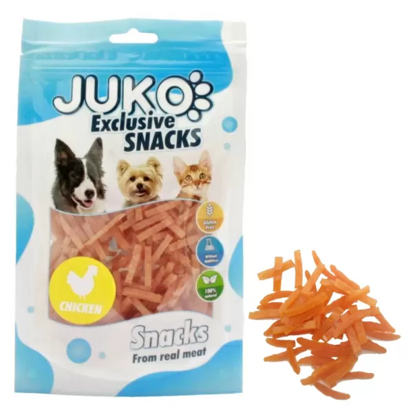 JUKO SNACKS Chicken thin strips 70g