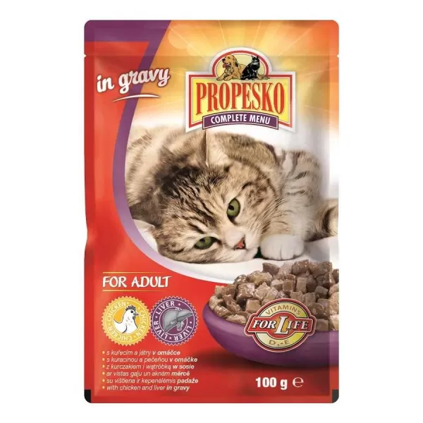 JUKO PROPESKO KAPSA CAT kuřecí a játra 100g