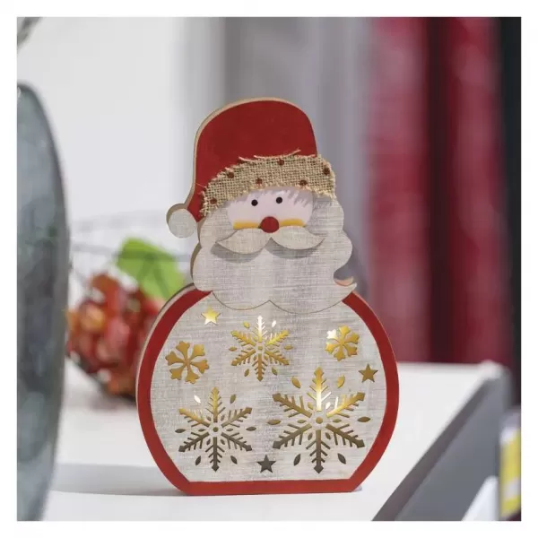 EMOS 5LED XMAS WOOD SANTA 2AA WW DCWW24