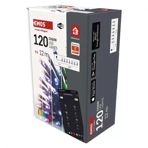 EMOS GOSMART 120LED XMAS CLS 12M RGB D4ZR02