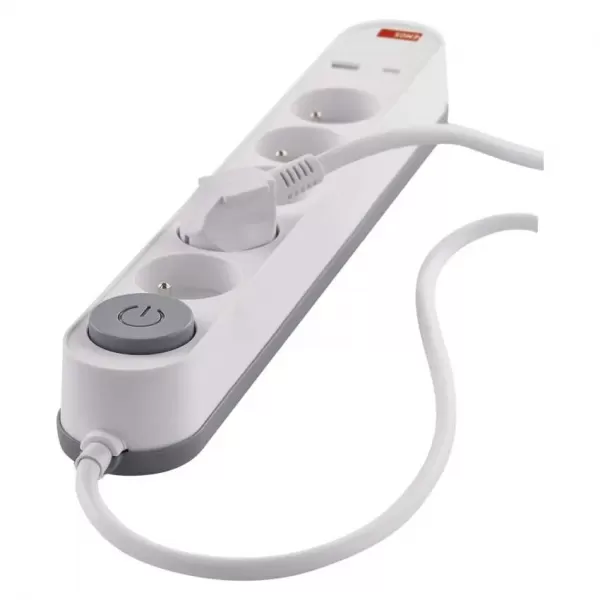 EMOS PRODLUŽKA 5Z 3M S VYP. 1,5MM + USB A+C FAST CHARGING P1513PD