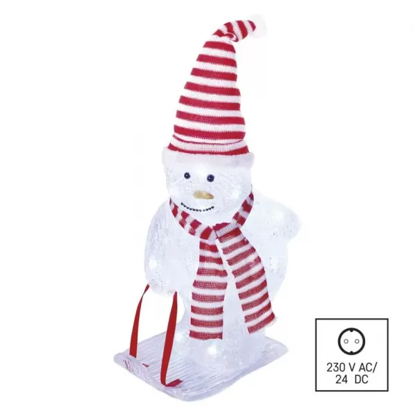 EMOS 40LED XMAS SNOWMAN IP44 CW DCFC19
