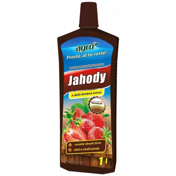 AGRO Organo-minerální kapalné hnojivo na jahody a drobné ovoce 1 l