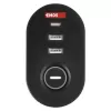 EMOS Prodlužovací kabel s vyp. fix. na stůl 3Z 1,5m + USB A+C, 1,5mm2 P1311PD