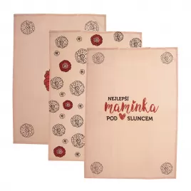 Utěrka bavlna kuch. NEJLEPŠÍ MAMINKA 3 ks CZ