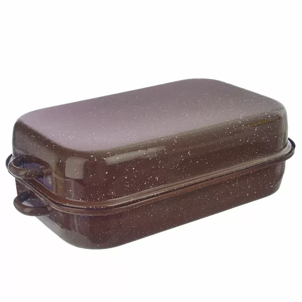Pekáč smalt BROWN 46x27,5x14 cm víko