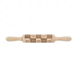 Váleček dřevo Dekor 16/33 cm SRDCE