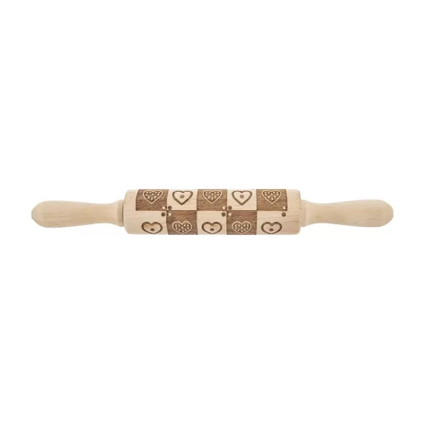 Váleček dřevo Dekor 16/33 cm SRDCE