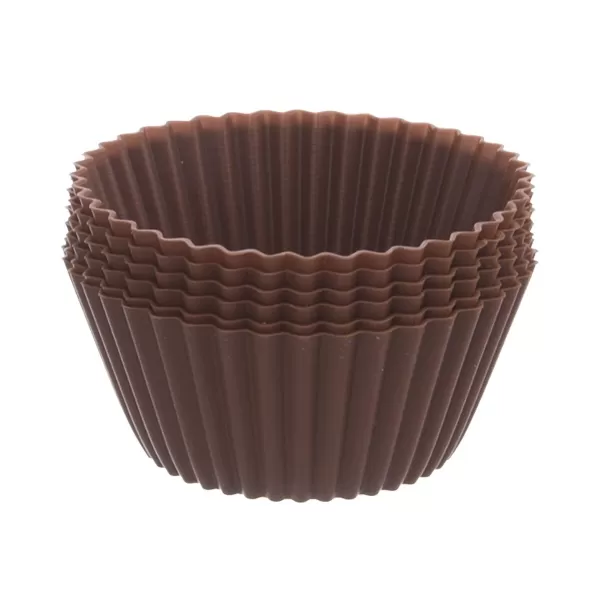 Formička silikon košíček muffiny 12 ks hnědá