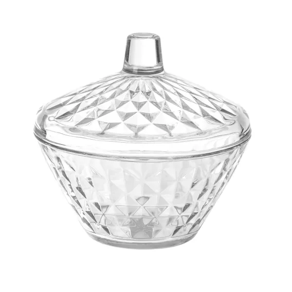 Cukřenka sklo s víkem Artemis pr. 12 cm