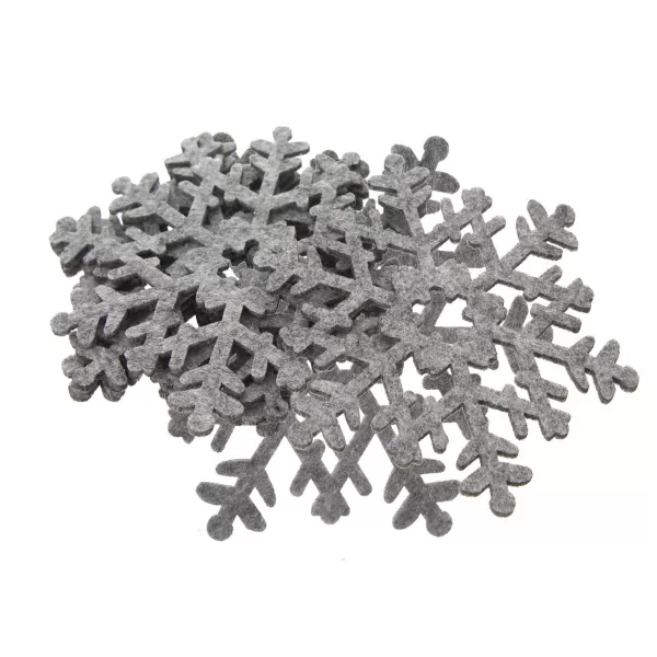Podtácek polyester VLOČKA pr. 13,5 cm šedá 6 ks