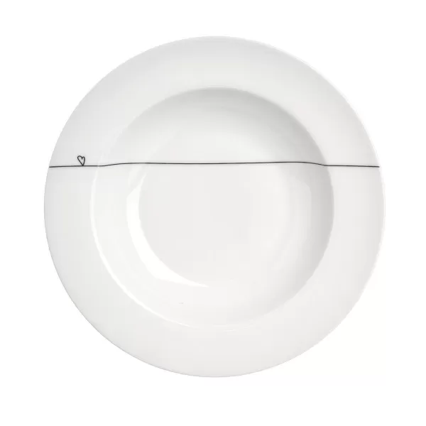 Talíř porc. hluboký SRDÍČKA pr. 22 cm