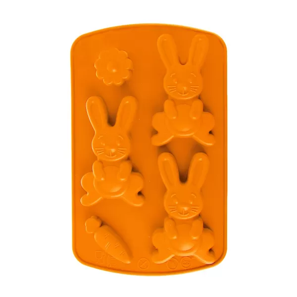 Forma silikon zajíčci mix 5 oranžová