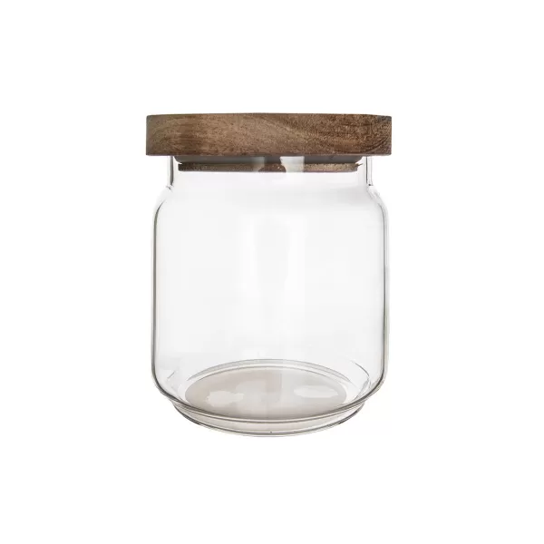 Dóza sklo/dřevo 0,4 l kulatá