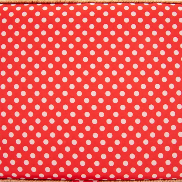 Kazeta na šití dřevo/polyester 24x18x13 cm červená