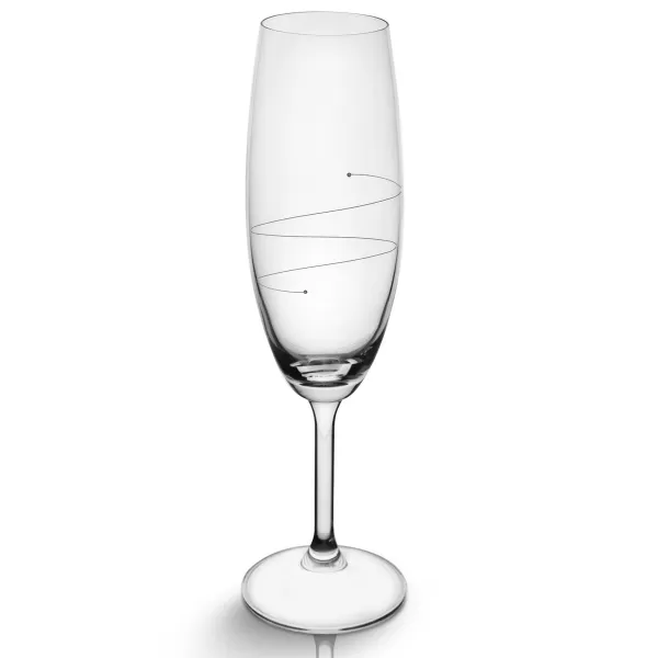 Sklenice vlnka 0,22 l sekt 2 ks