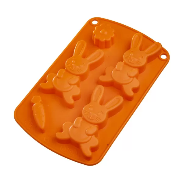 Forma silikon zajíčci mix 5 oranžová