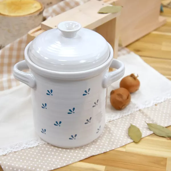 Hrnec ker. na nakl. zelen. pickles+víko 2,8 l MODROBÍLÁ