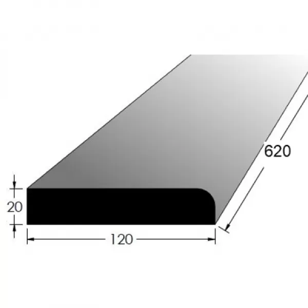 Práh R BK 600x120