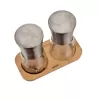 Mlýnek sklo/nerez+bambus. podnos v. 13,6 cm 2 ks