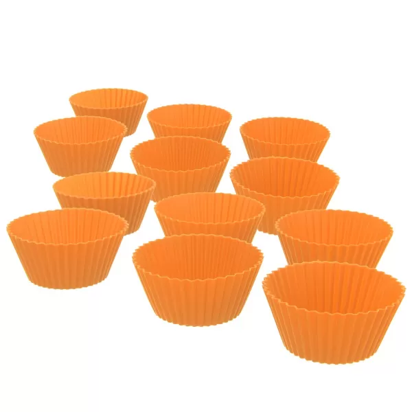 Formička silikon košíček muffiny 12 ks oranžová