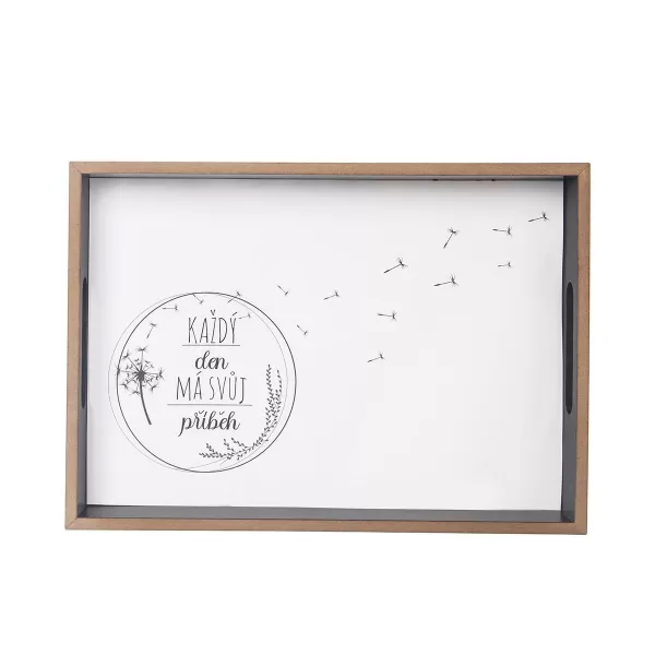 Tác lisované dřevo servírovací KAŽDÝ DEN 34x24 cm