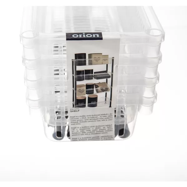 Regál UH 4 patra Slim transparent