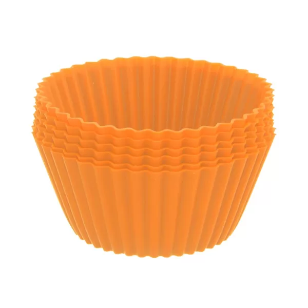 Formička silikon košíček muffiny 12 ks oranžová