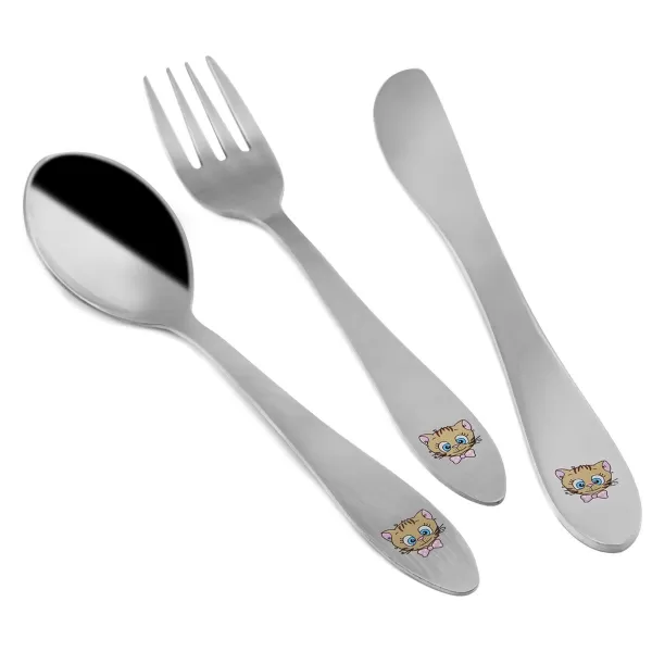 Příbor nerez dětský KOCOUŘI 3 ks