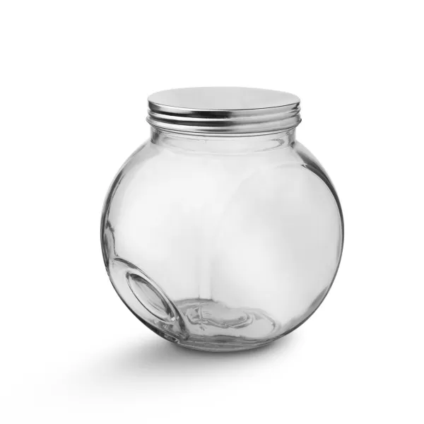 Dóza sklo/nerez s víkem 0,5 l kulatá
