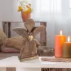 Anděl dřevo MANGO srdce kov v. 30,5 cm