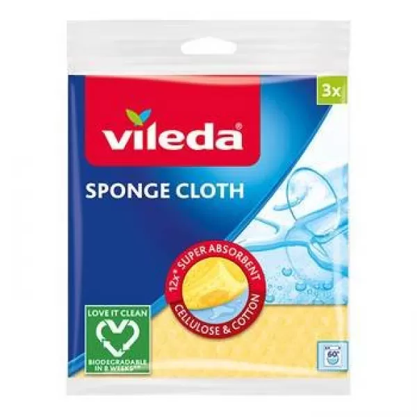 VILEDA Utěrka houbová 3ks