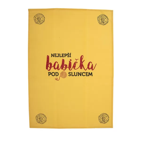 Utěrka kuch. bavlna NEJLEPŠÍ BABIČKA 3 ks CZ