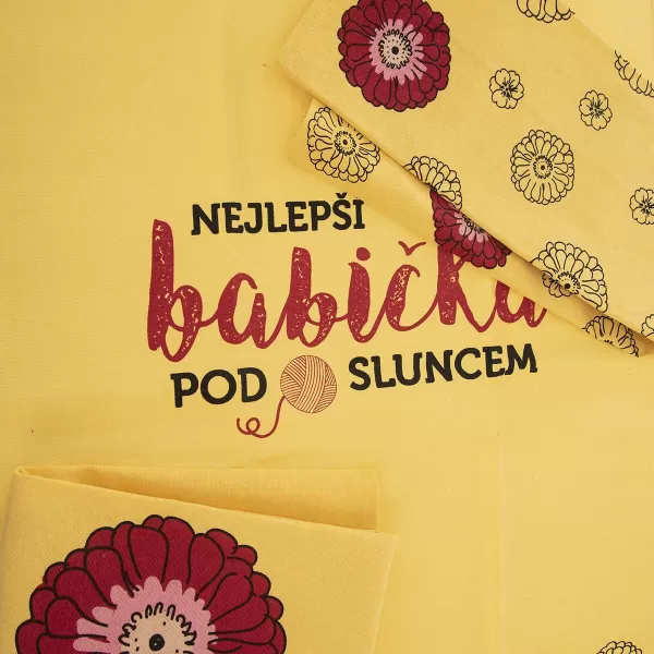 Utěrka kuch. bavlna NEJLEPŠÍ BABIČKA 3 ks CZ