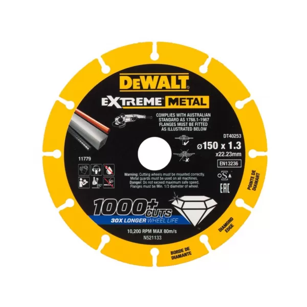 DEWALT Kotouč DIA na řezání kovů pr.150mm DT40253
