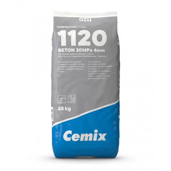 CEMIX 1120 Beton 4mm 20Mpa 25kg (48ks/pal)