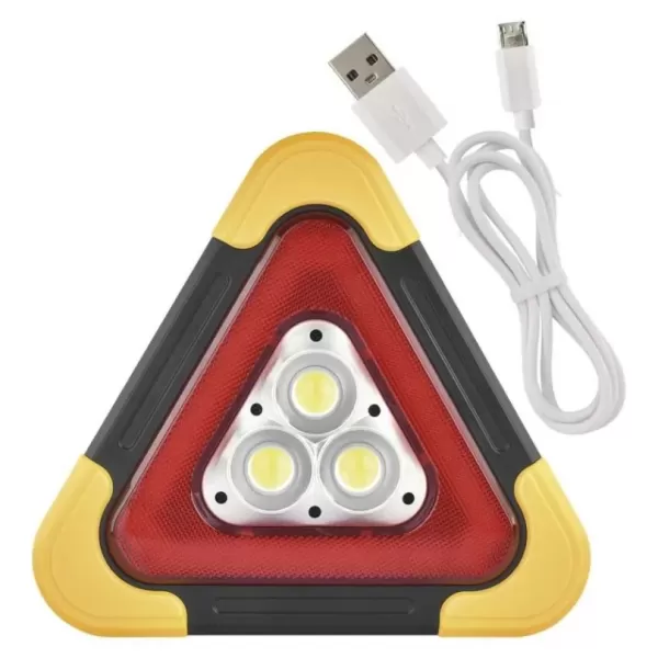 EMOS COB LED + ČER.LED nabíjecí varovný trojúhelník P4010