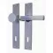Kování dveřní klika+knoflík, 72 mm, klíč, hliník, blistr