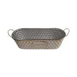 Květináč plech GARDEN béžový 37x10x10cm