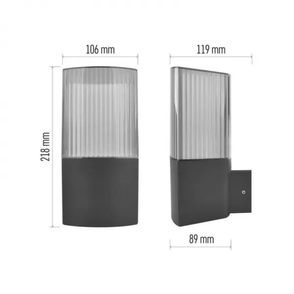 EMOS ZGL010P LED zahradní svítidlo nástěnné E27,IP54,MAX 25W