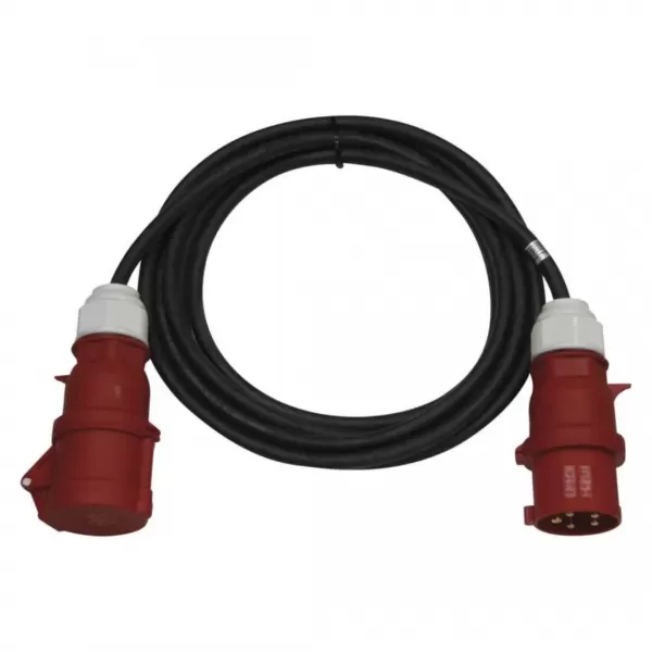 EMOS 3 fázový venkovní prodlužovací kabel 10m/1 zásuvka/černý/guma/400V/4 mm2 (PM1102)