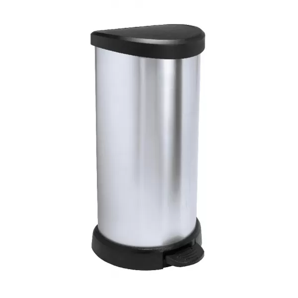 Odpadkový koš DECOBIN pedal 40l - stříbrný