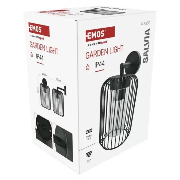 EMOS ZGD010P LED zahradní svítidlo nástěnné E27,IP44,MAX 15W