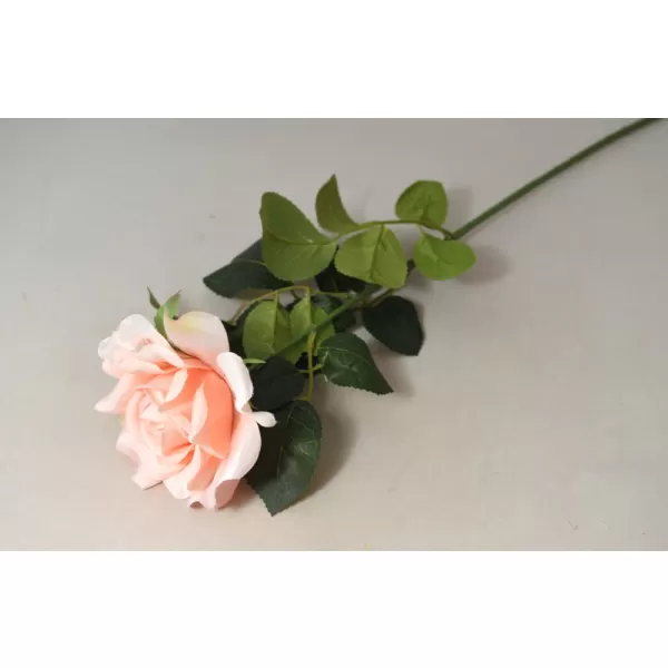 Dekorace - Růže single 63cm lososová