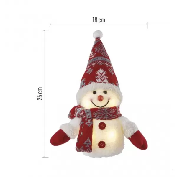 EMOS 4LED SNOWMAN 25cm WW DCFW04