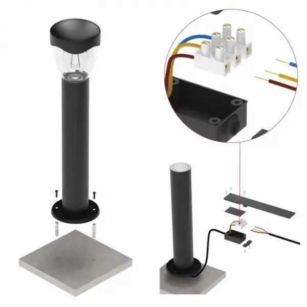 EMOS ZGA0A0P LED zahradní svítidlo sloupek E27,IP44,MAX 15W