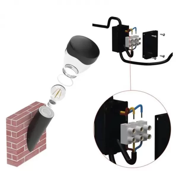 EMOS ZGA020P LED zahradní svítidlo nástěnné E27,IP44,MAX 15W