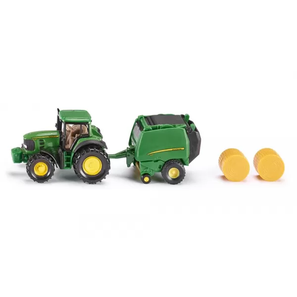SIKU Blister-John Deere traktor s balíkovačkou