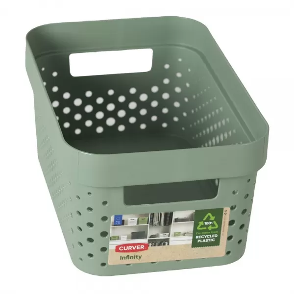 Úložný box INFINITY 4,5l recyklovaný plast zelený